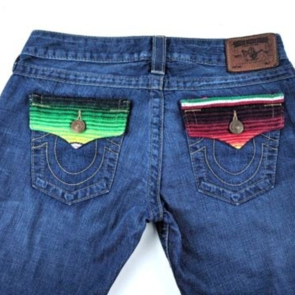 **SOLD**True Religion Billy Baja Serape Jeans RARE